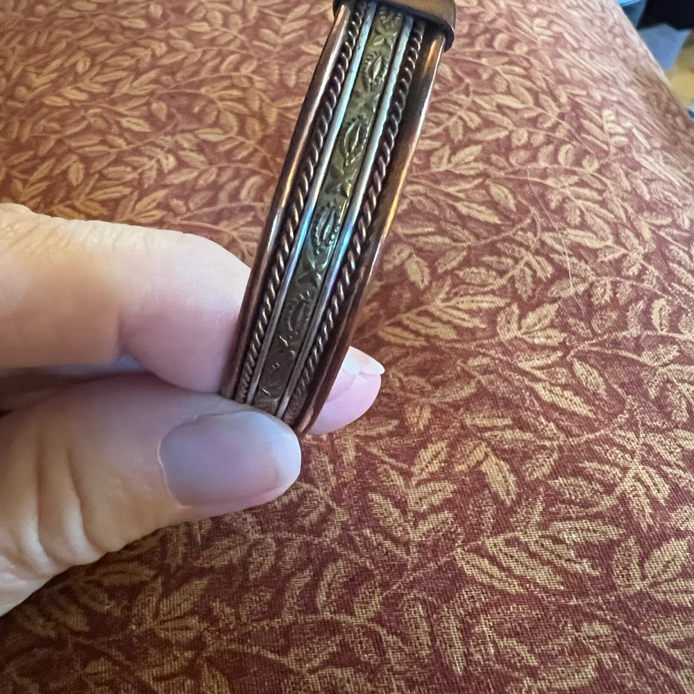 Vintage Copper and Brass Bracelet - Picture 4 of 4